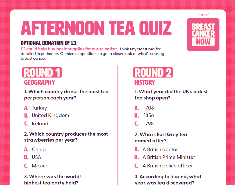 Afternoon Tea Quiz (1)