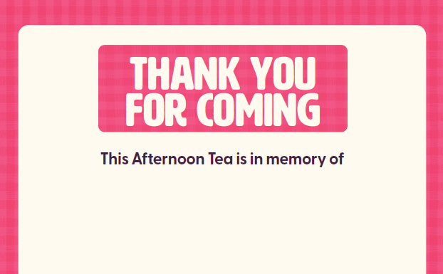 Afternoon Tea In Memory Poster