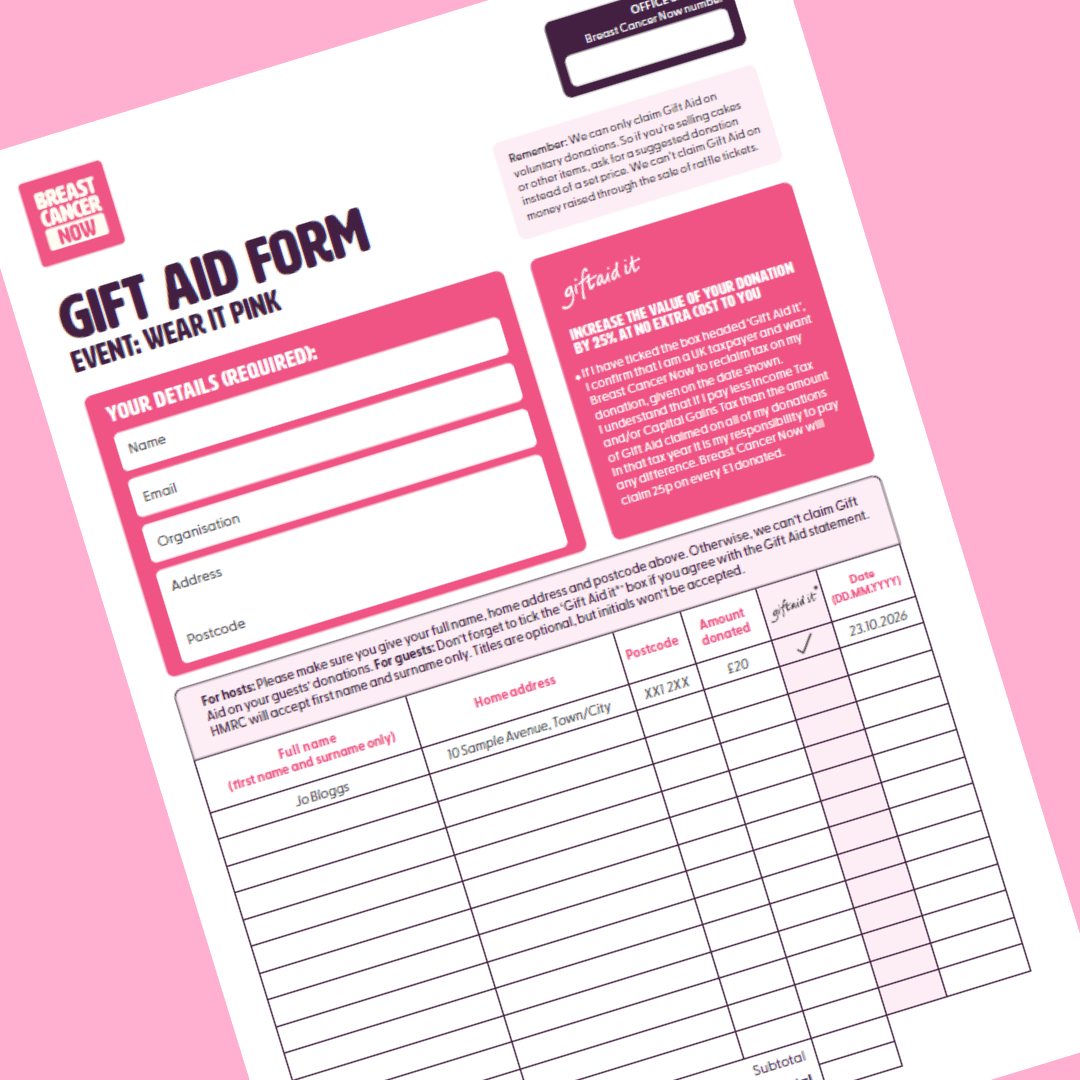 WIP Gift Aid Form