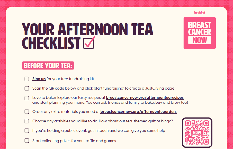 Afternoon Tea Checklist (2)